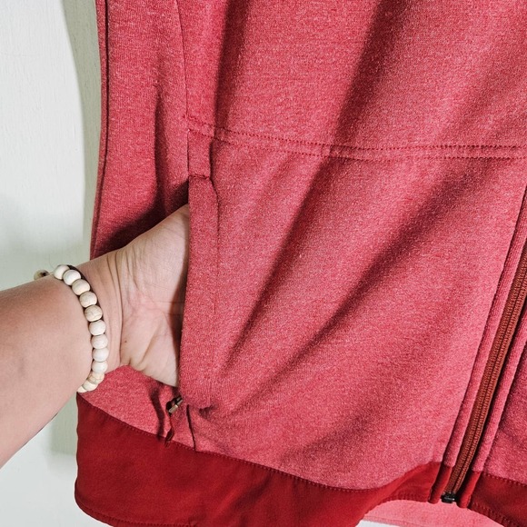 ExOfficio Dri Release Fleece Zip Vest Women's L Heather Pink Red - Picture 2 of 9